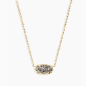 Kendra Scott Elisa Gold Platinum Drusy Necklace